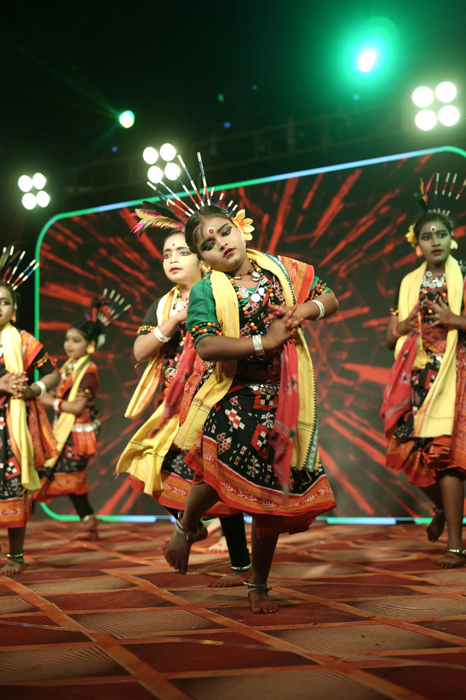 Folk dance performance in colourful costume at Kala Sangam 1.O 2026