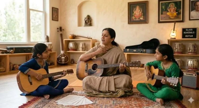 Guitar class at Avinayana